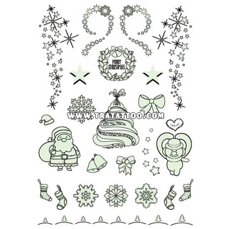 Тату-стикер "X-MAS"