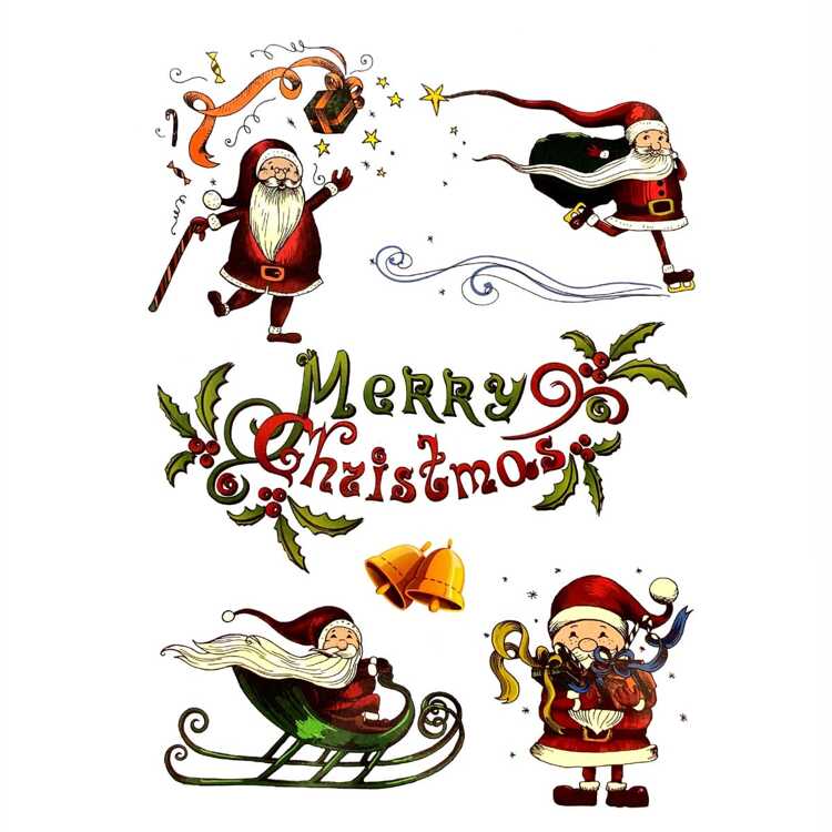 Тату-стікер "Merry Christmas"