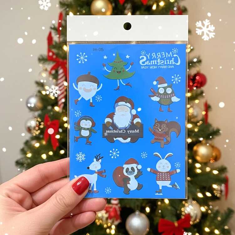 Тату-стикер "Merry Christmas"