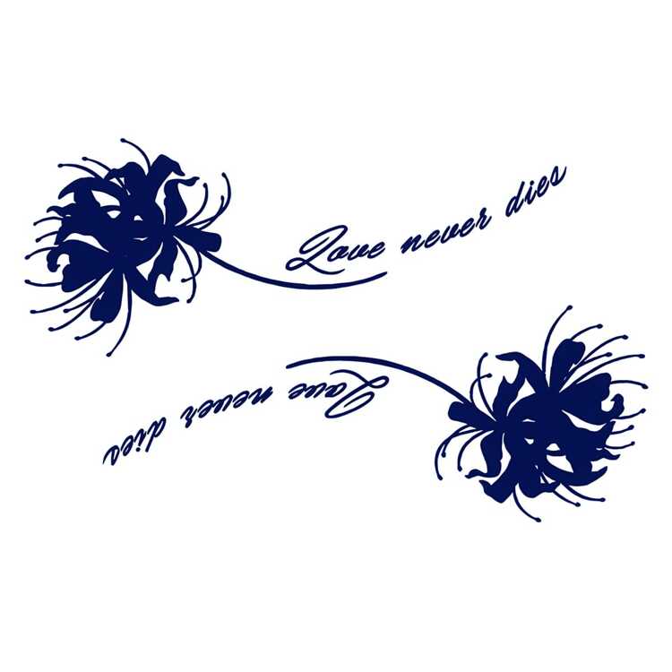 Тату-стикер "Love never dies"