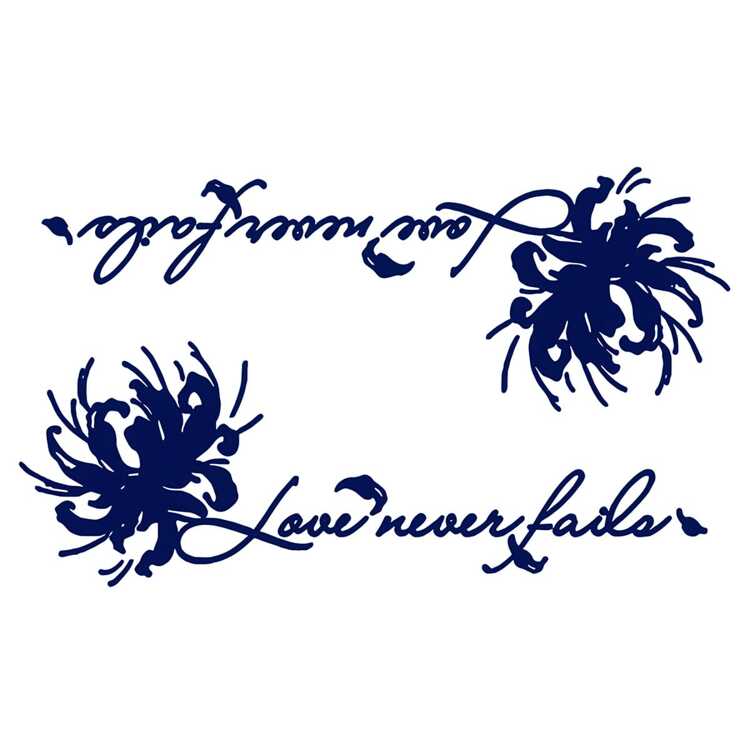Тату-стикер "Love never fails"