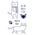 Тату-стикер "Meow or Never"