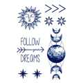 Тату-стікер "Follow your dreams"