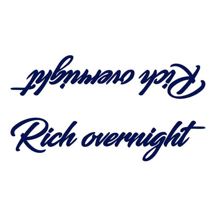 Тату-стікер "Rich Overnight"