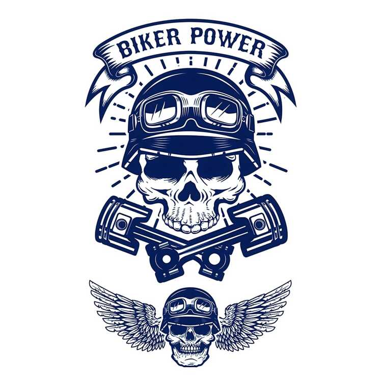 Тату-стікер "Biker Power"