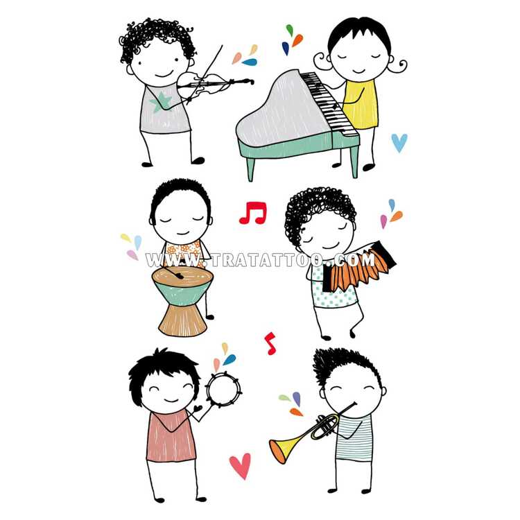 Тату-стикер "Music"