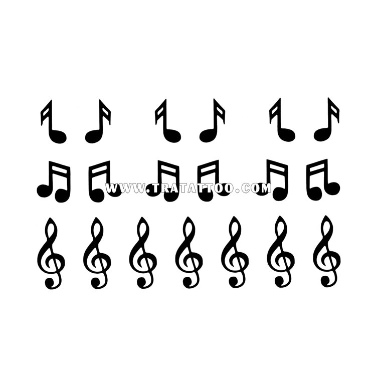 Тату-стикер "Music"
