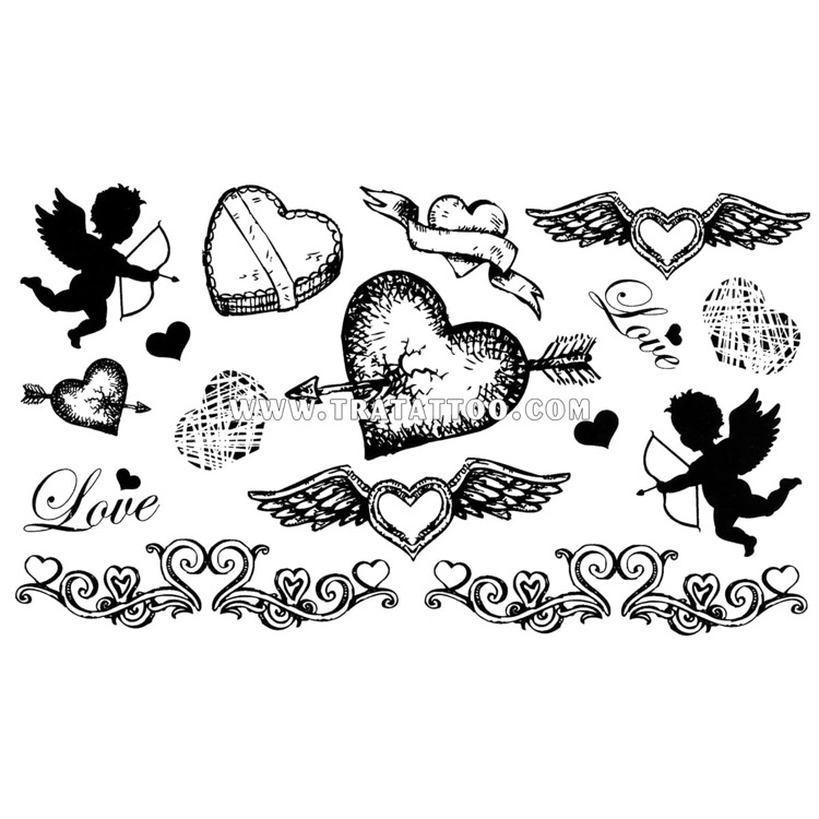 Тату-стікер "Valentine's Day "