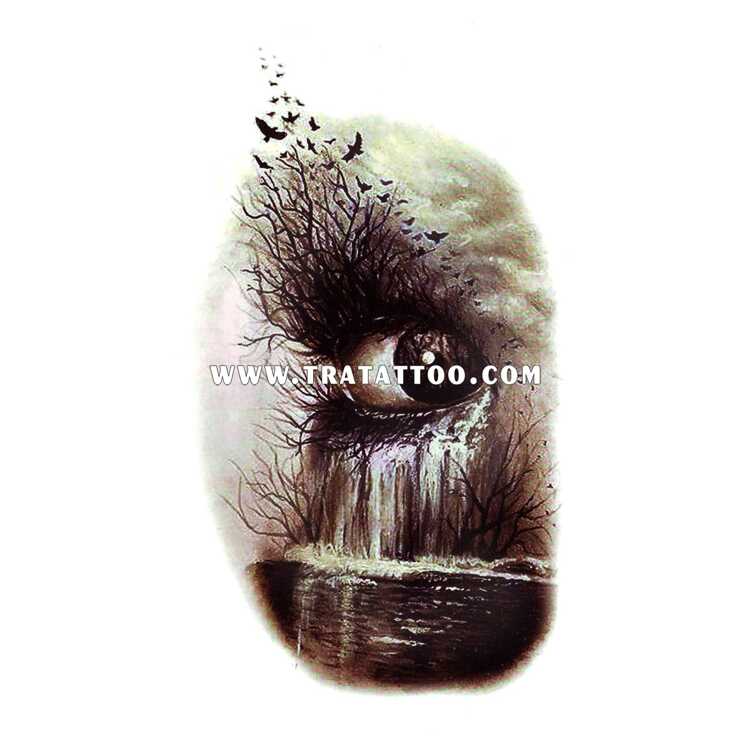 Тату-стикер "Водопад"