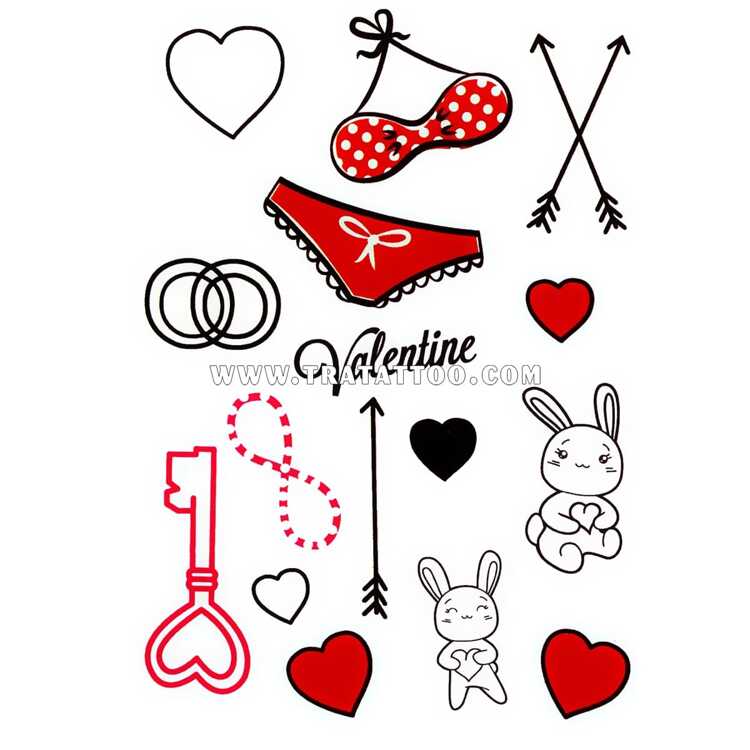 Тату-стикер "Valentine"