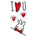 Тату-стикер "I love you"