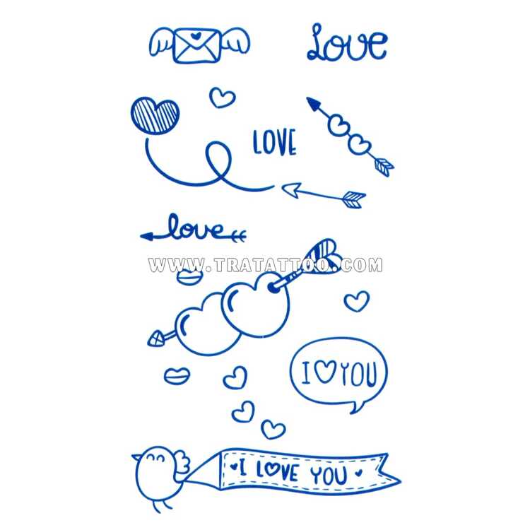 Тату-стикер "Love"