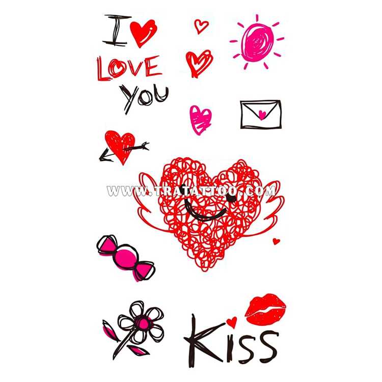 Тату-стікер "LOVE YOU"