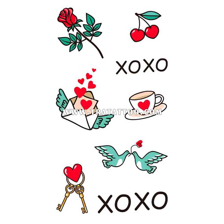 Тату-стикер "XOXO"