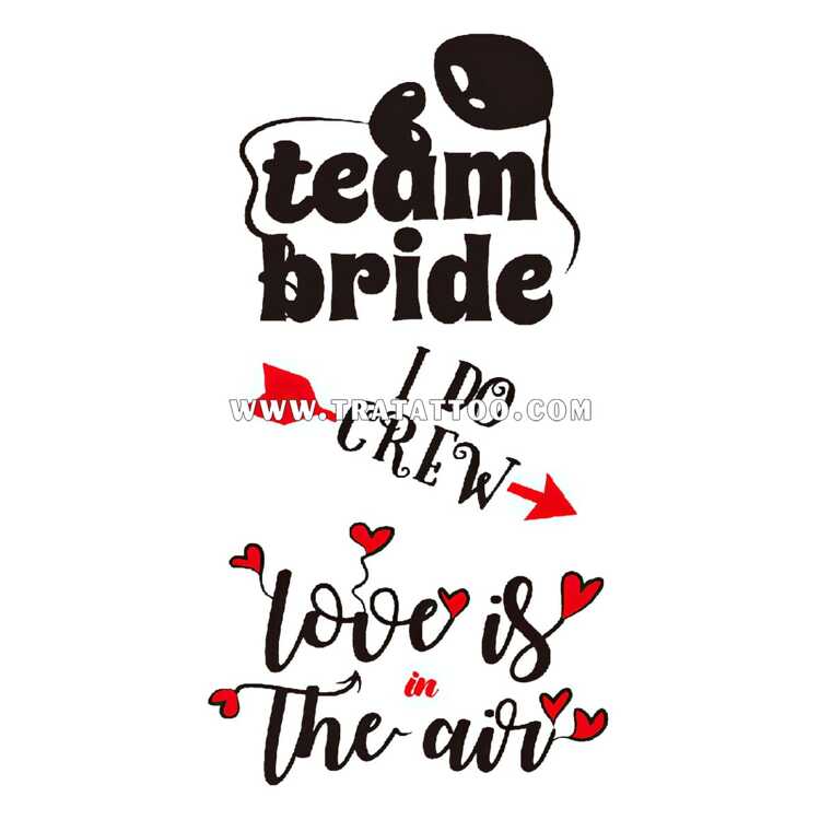 Тату-стикер "Team Bride"