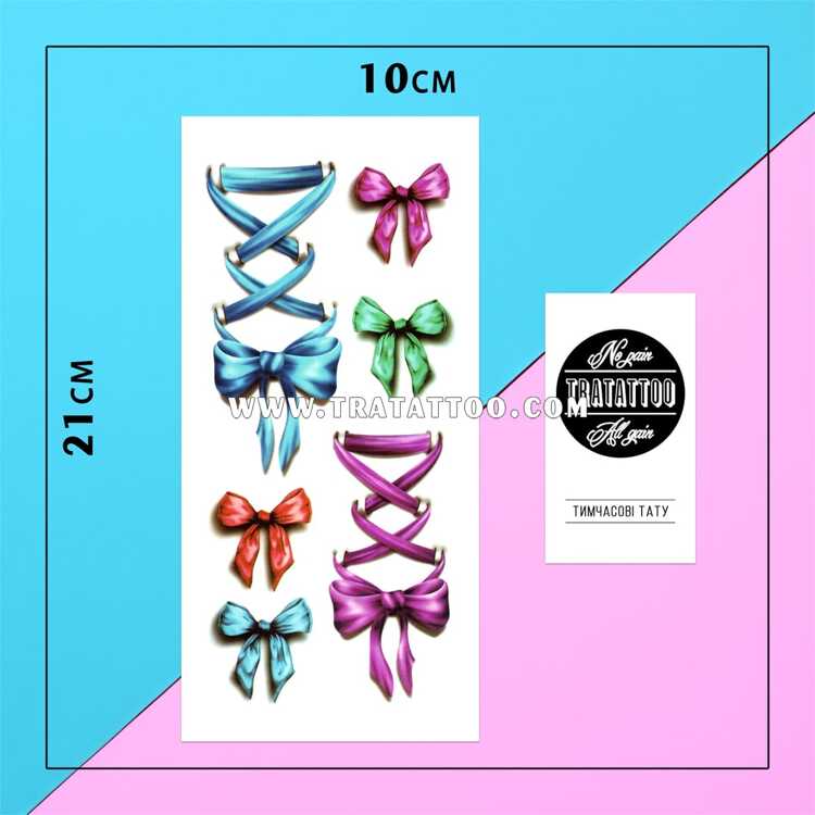 Тату-стикер "Bows"