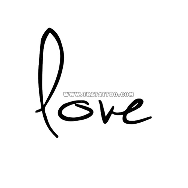 Тату-стікер "Love"