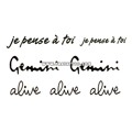 Тату-стікер "Je pense a toi"
