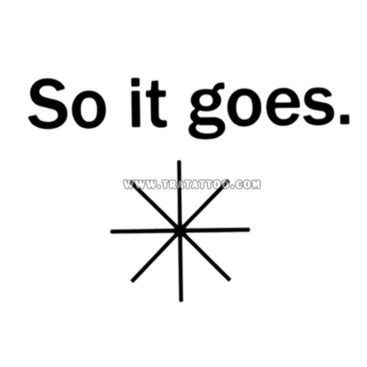 Тату-стікер "So it goes"