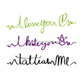 Тату-стикер "I love you"