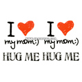 Тату-стікер "I love my Mom"