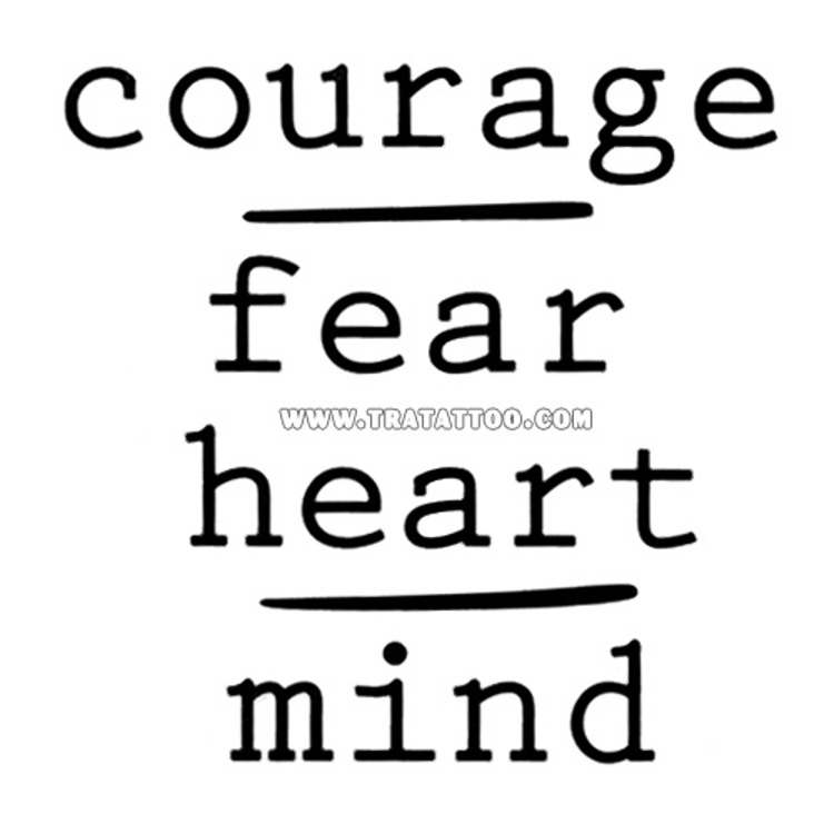 Тату-стикер "Courage"