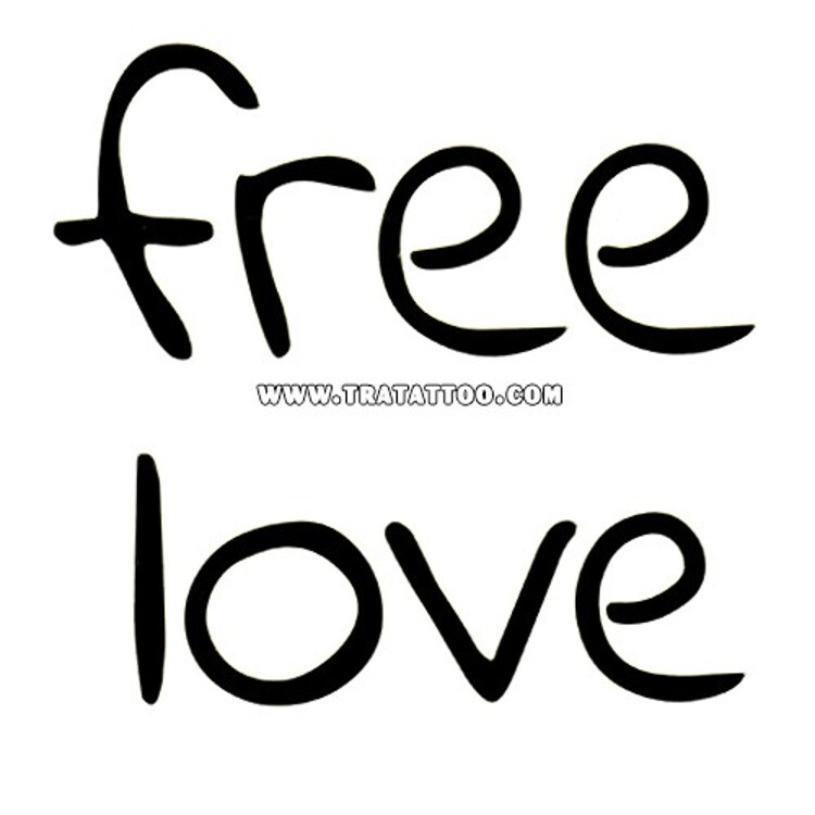 Тату-стикер "Free Love"