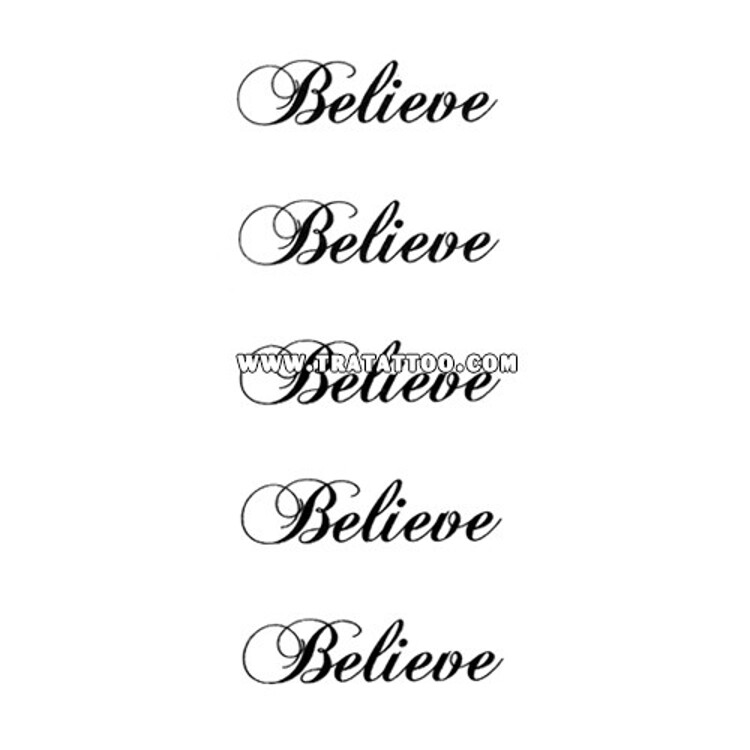 Тату-стікер "Believe"