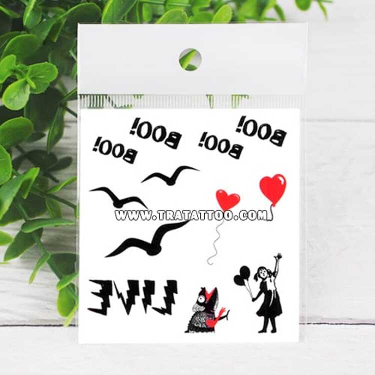 Тату-стикер "Boo!"