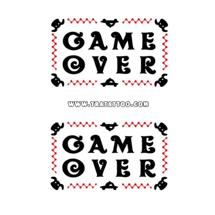 Тату-стикер "Game Over"