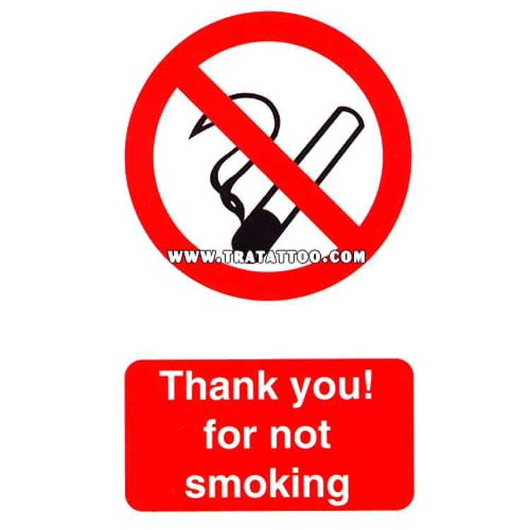 Тату-стікер "No Smoking"