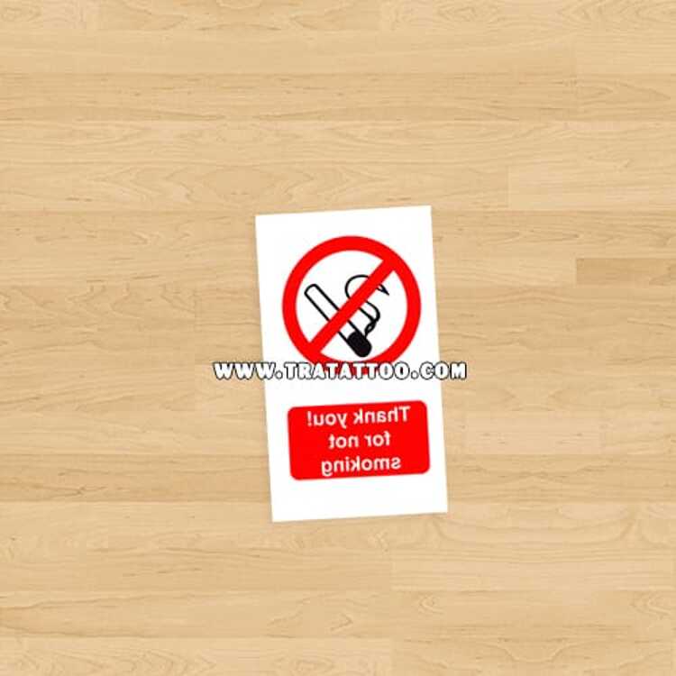Тату-стікер "No Smoking"
