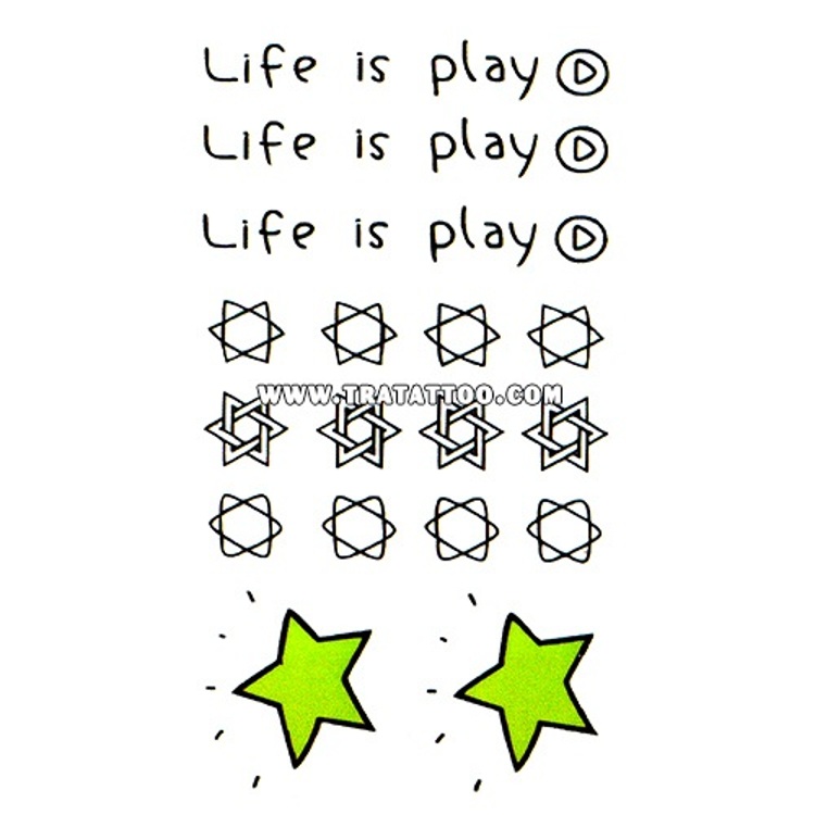 Тату-стикер "Play"