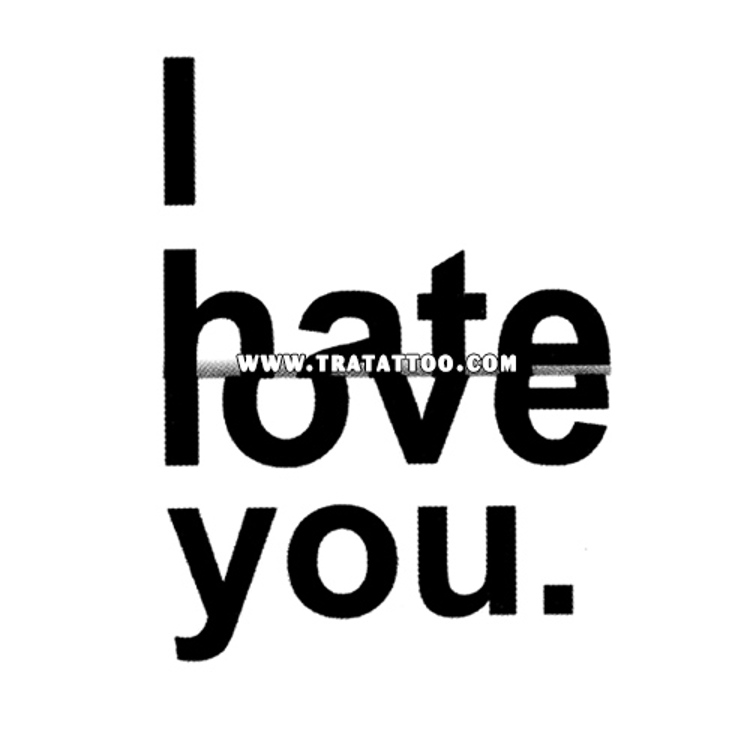 Тату-стікер "Love & Hate"