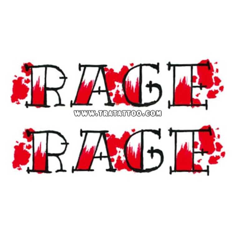 Тату-стикер "Rage"