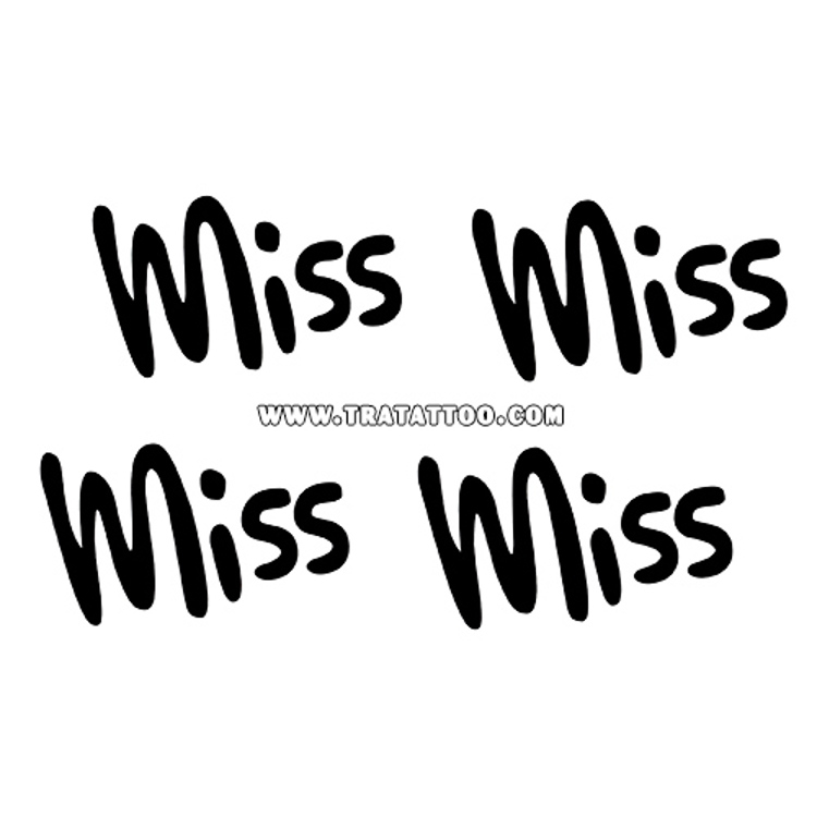 Тату-стикер "Miss"