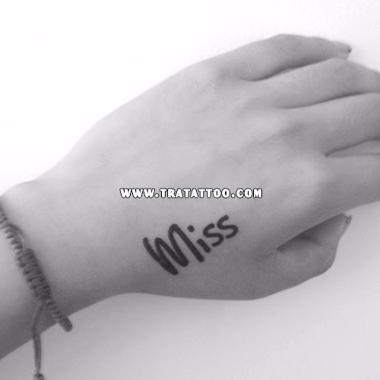 Тату-стикер "Miss"