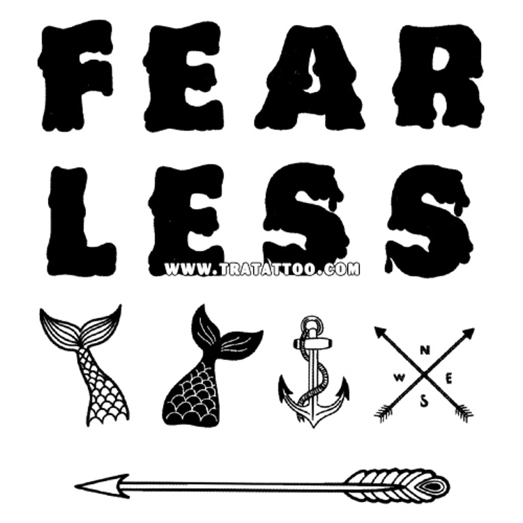 Тату-стікер "FEARLESS"
