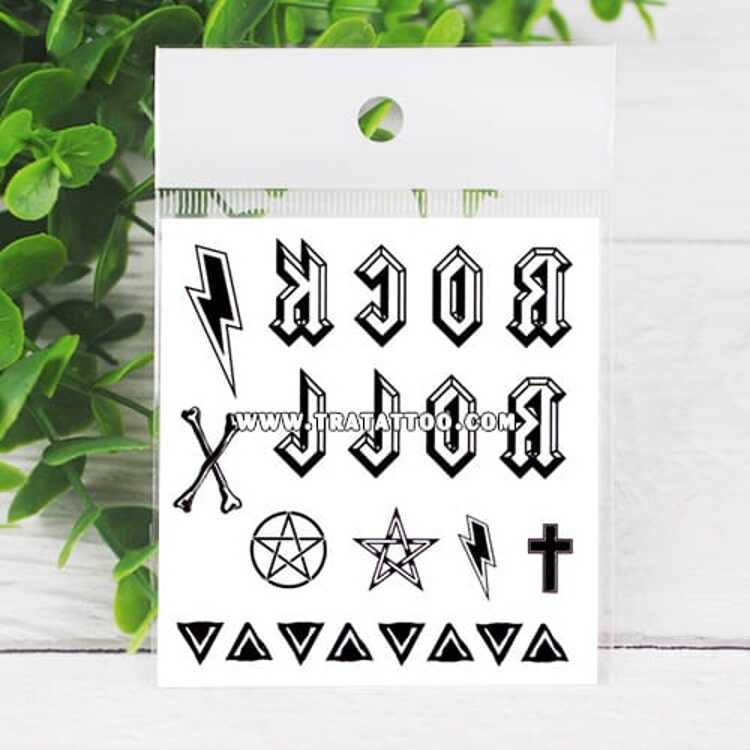 Тату-стікер "ROCK & ROLL"