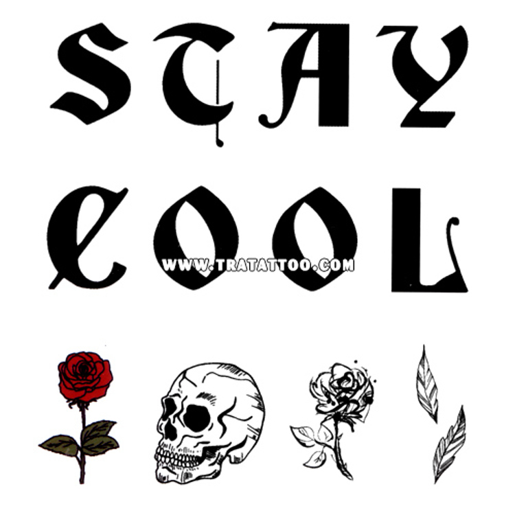 Тату-стикер "STAY COOL"