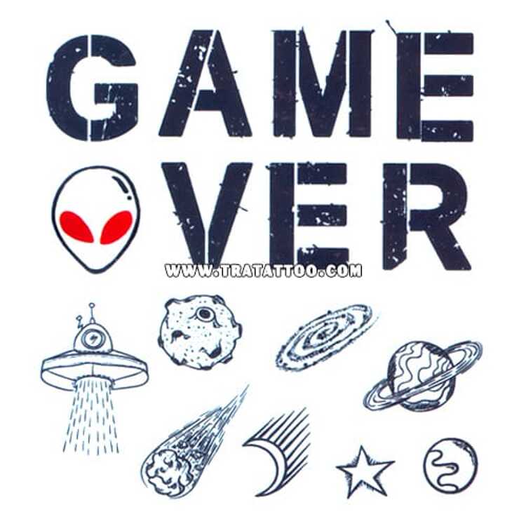 Тату-стікер "GAME OVER"