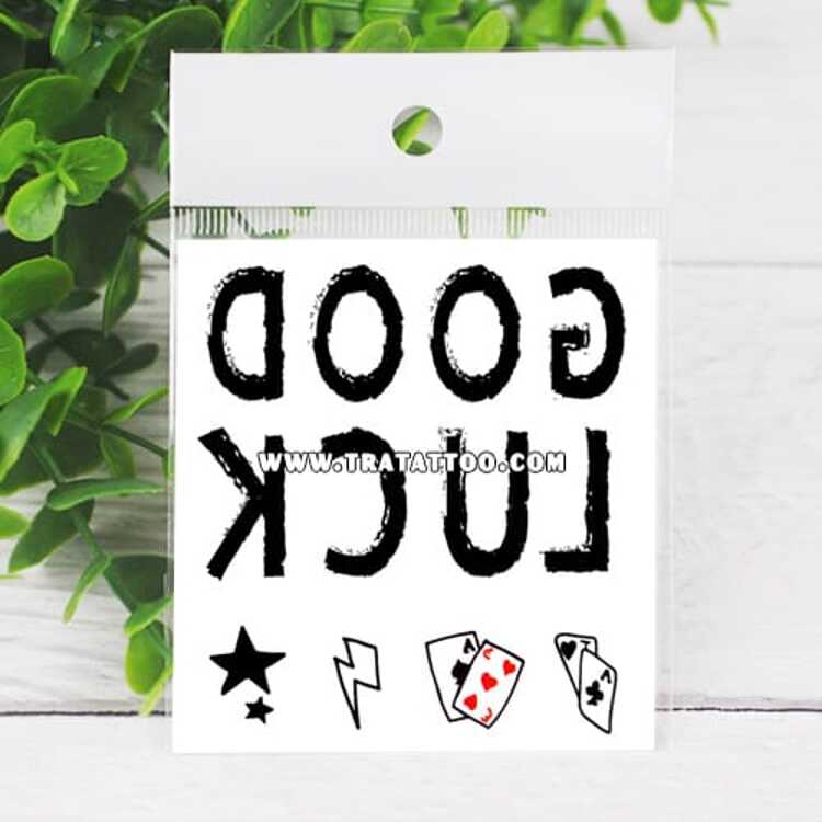 Тату-стікер "GOOD LUCK"