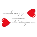 Тату-стікер "I love you"
