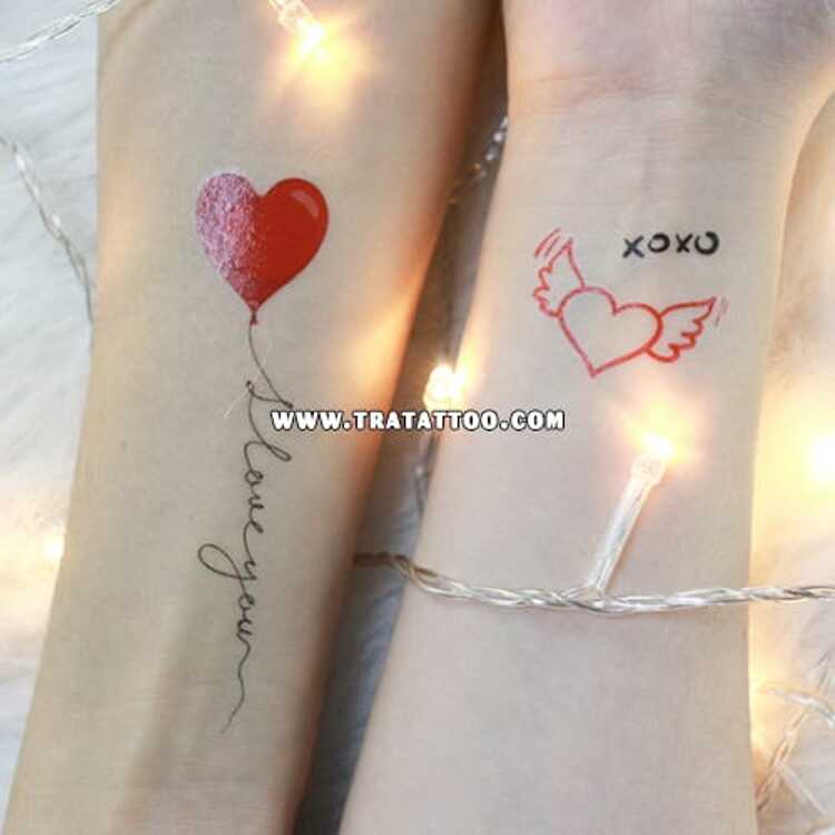 Тату-стікер "I love you"