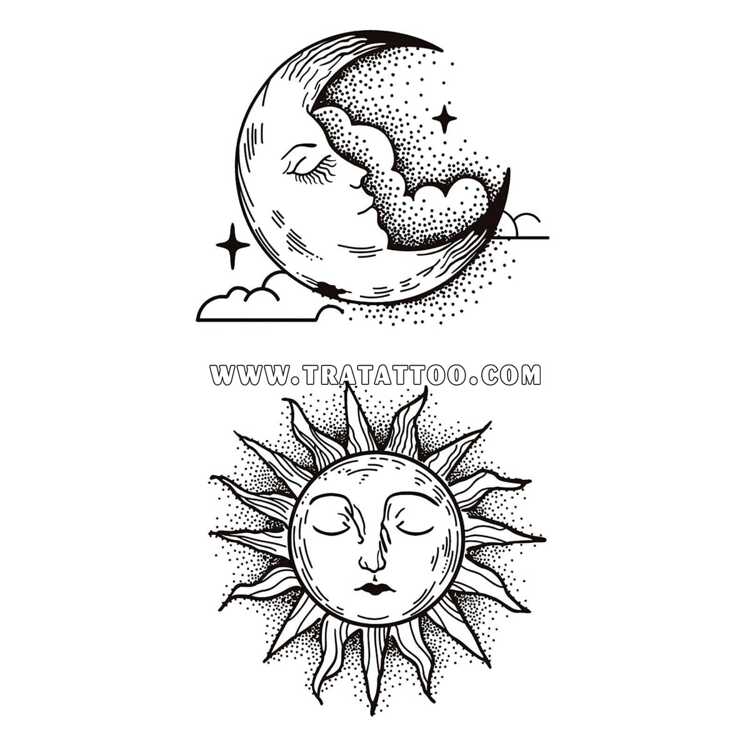 Тату-стикер "Sun"