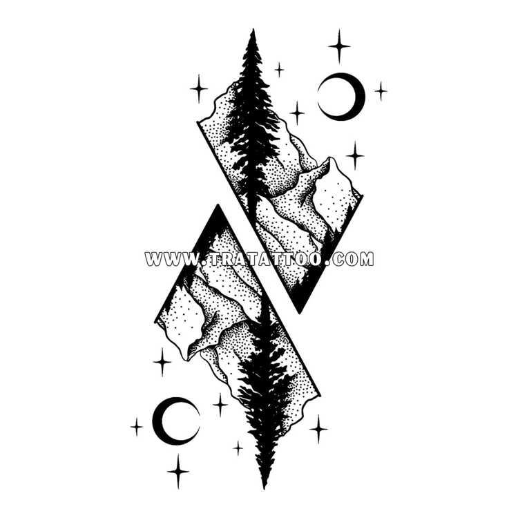 Тату-стікер "Природа"
