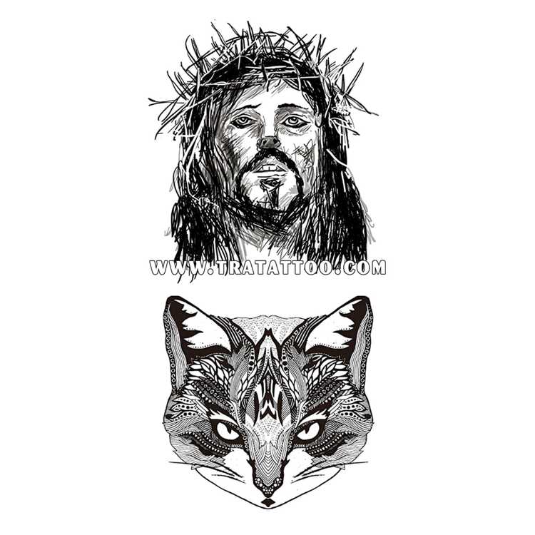Тату-стікер "Jesus"