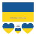 Тату-стикер "Флаг Украины"
