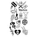 Тату-стикер "13"