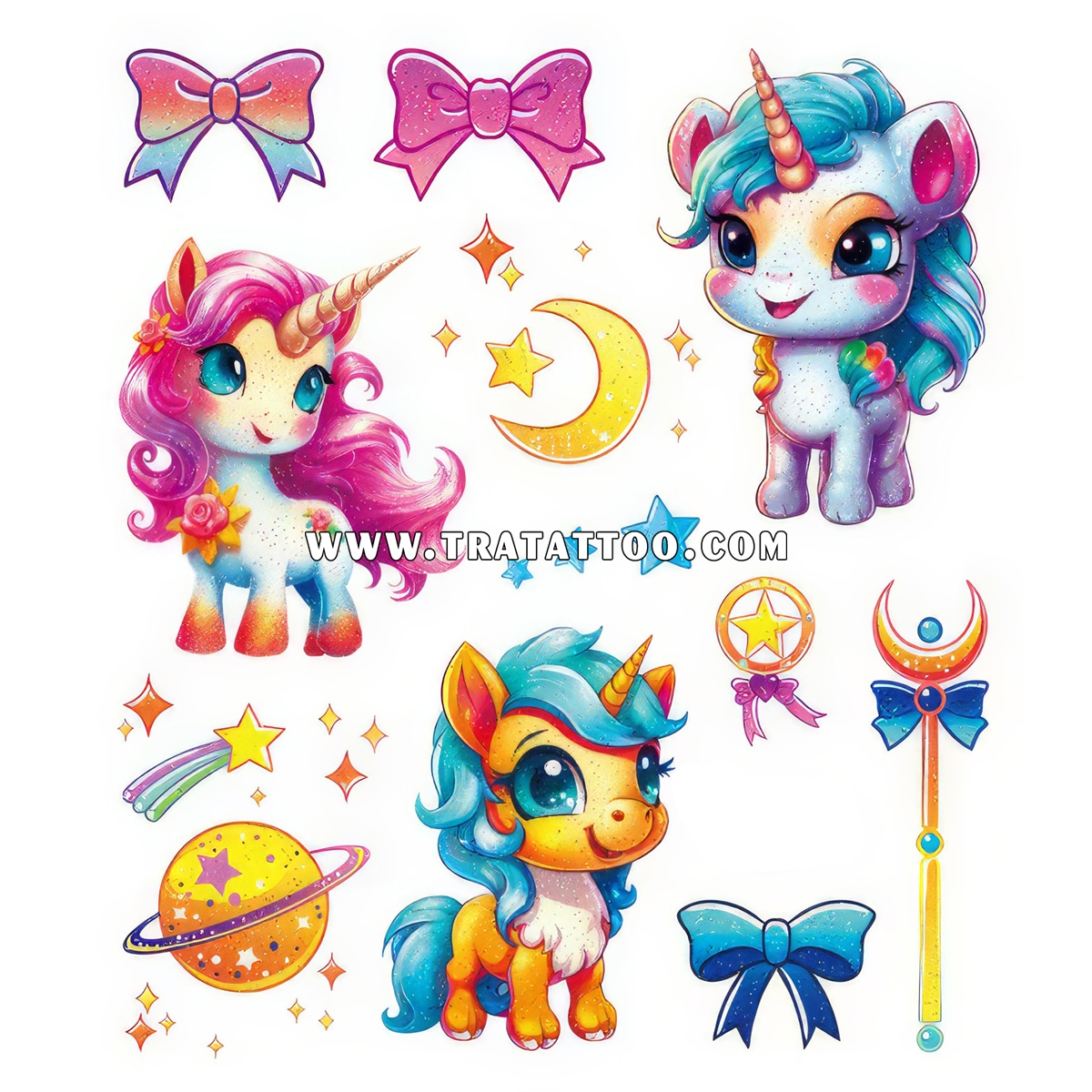 Набір перебивних тату Единоріг